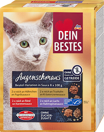 Kompletna hrana za odrasle mačke - meso u sosu, 8x100g  DEIN BESTES