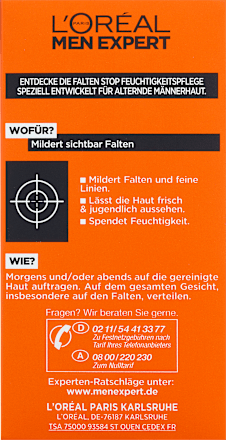 Gesichtscreme Stop Anti-Mimik Falten L'ORÉAL PARiS MEN EXPERT