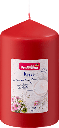 Stumpenkerze glatt 140/80 chilli Profissimo