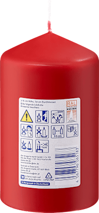 Stumpenkerze glatt 140/80 chilli Profissimo