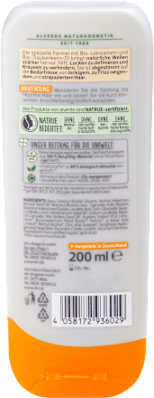 Conditioner Locken Bio-Leinsamen, Bio-Traube alverde NATURKOSMETIK