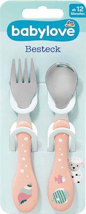 Esslernbesteck rosa 2tlg. babylove
