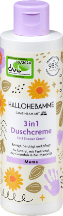 3in1 tusfürdőkrém kismamáknak HALLOHEBAMME