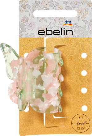 Haarklammer Schmetterling rosa-grün ebelin