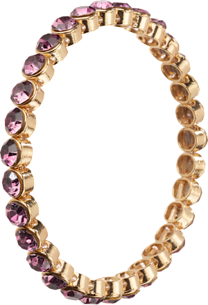 Armband elastisch mit lilafarbenen Strasssteinen ebelin