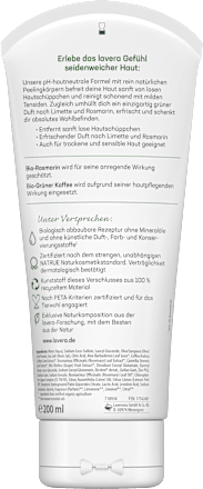 Körperpeeling Bio-Rosmarin & Bio-Grüner Kaffee lavera NATURKOSMETIK