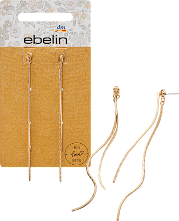 Ohrstecker länglich, Gold-Optik ebelin