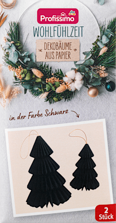 Dekobäume aus Papier, schwarz Profissimo