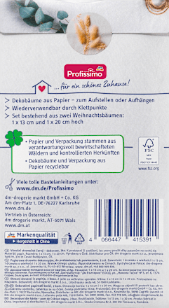 Dekobäume aus Papier, schwarz Profissimo