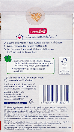 Dekobäume aus Papier, schwarz Profissimo