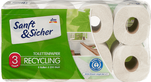 Reciklirani toaletni papir, 3-slojni Sanft&Sicher