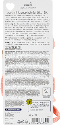 Abschminkhandschuh Set 2tlg Glowing Skin ebelin