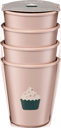 Becher aus recyceltem PET-Material "Celebration", pale/tuscany (9x8 cm) LIEWOOD