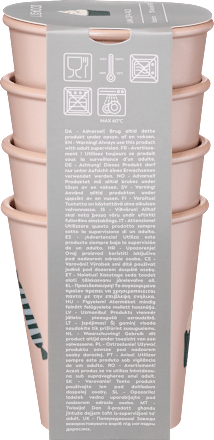 Becher aus recyceltem PET-Material "Celebration", pale/tuscany (9x8 cm) LIEWOOD