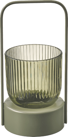 Windlicht, Laterne aus Eisen, schwarz/grün Dekorieren & Einrichten