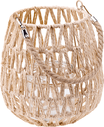 Laterne mit Seilen geflochten & Henkel Dekorieren & Einrichten