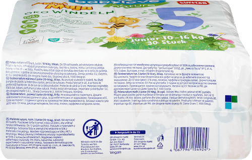 nature pelene junior, vel. 5 (10 – 16 kg) babylove nature