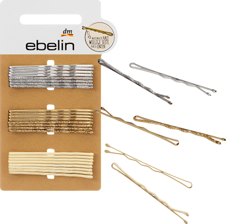 Haarschieber lang mit Glitzer Silber-, Roségold- & Goldoptik ebelin