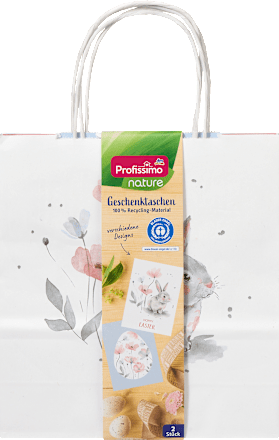 Geschenktaschen Eierkranz/EasterTime & Ei/HoppyEaster, midi, hoch, Recycling Profissimo