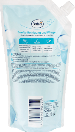 Jemné tekuté mydlo Pflege & Hygiene - náhradná náplň Balea