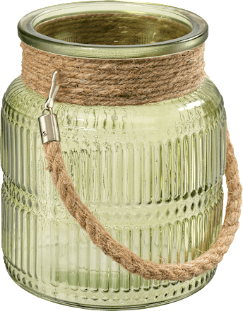Glaswindlicht mit Kordel, grün keine Marke