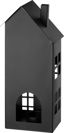 Metallwindlicht Haus, schwarz (25 cm) Dekorieren & Einrichten