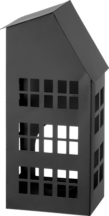 Metallwindlicht Haus, schwarz (25 cm) Dekorieren & Einrichten