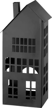 Metallwindlicht Haus, schwarz (25 cm) Dekorieren & Einrichten