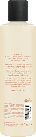 Pflegedusche Scandinavian Memories mit Hafermilch, Sandelholz & Moltebeere ORINIQ