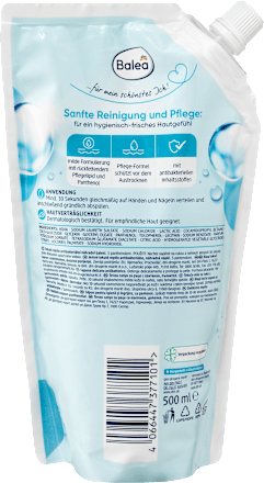 Flüssigseife, milde Seife Pflege & Hygiene, antibakteriell, Nachfüllpack Balea