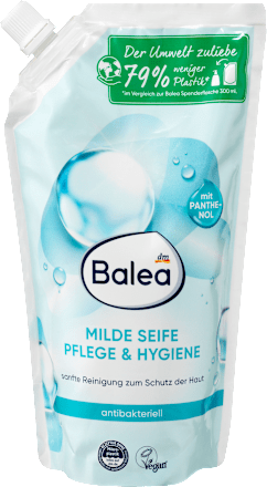 Flüssigseife, milde Seife Pflege & Hygiene, antibakteriell, Nachfüllpack Balea