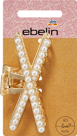 Haarklammer Metall Perlen goldfarben ebelin