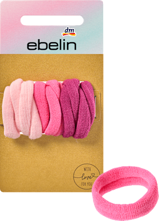 Haargummis weich mini, rosa ebelin