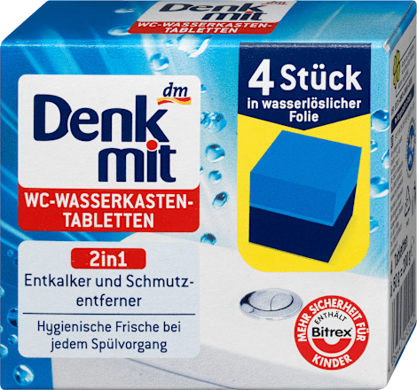 Таблетки за тоалетно казанче 2 в 1, 4x50g Denkmit