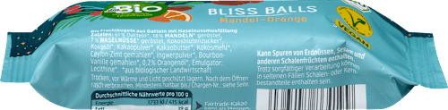 Fruchtkonfekt Bliss Balls Mandel-Orange dmBio