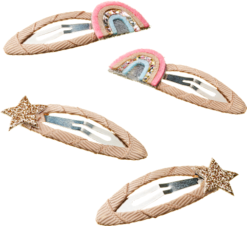 Haarclips Regenbogen/Weltraum ebelin