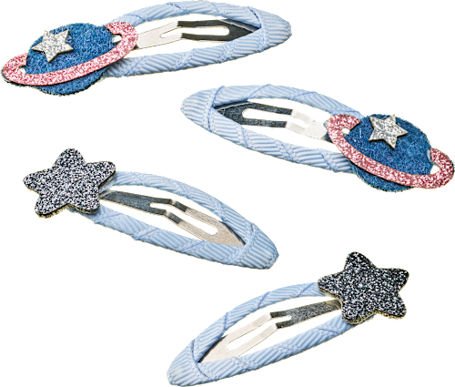 Haarclips Regenbogen/Weltraum ebelin