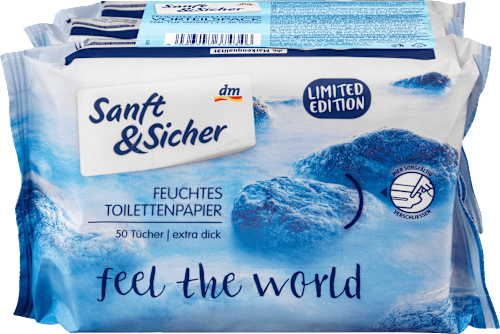 Vlhčený toaletný papier Feel the World - 3x50 Sanft&Sicher