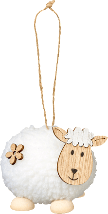 Wollschaf mit Blümchenapplikation, creme Dekorieren & Einrichten