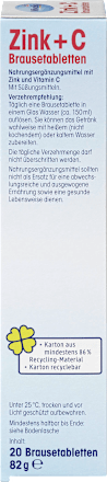 Zink + C Brausetabletten 20 St Mivolis