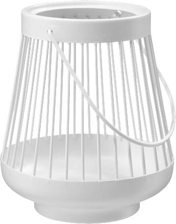 Metalllaterne mit Henkel, weiß keine Marke