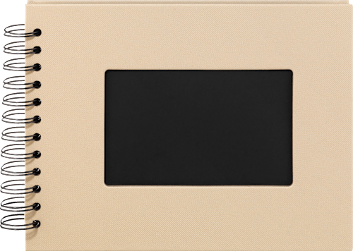 Fotoalbum Profi 23x18 cm,&nbsp;Beige mit&nbsp;schwarzen Innenseiten Paradies