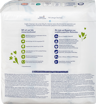 Windeln Gr. 6 XL (15-20 kg) babylove nature