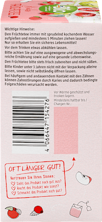 Kindertee, Früchte mit Apfel & Hagebutte (20 Beutel), ab 3 Jahren  dmBio