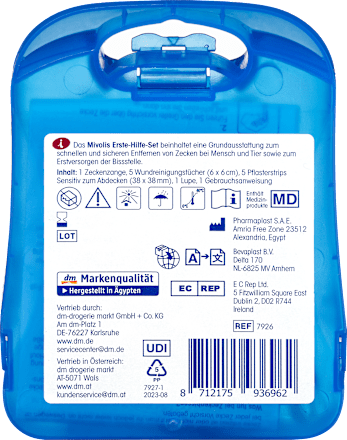 Komplet prve pomoči ob ugrizu klopov Mivolis
