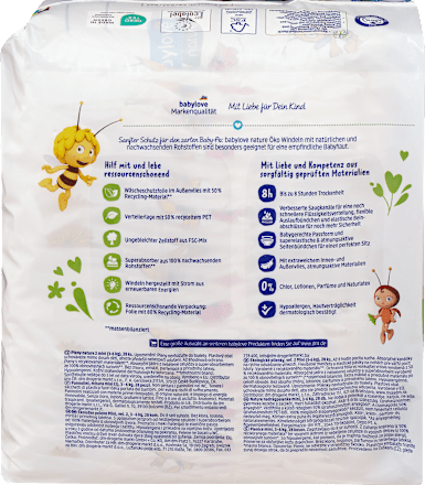 Öko pelenka mini, 2-es méret, 3-6 kg babylove nature