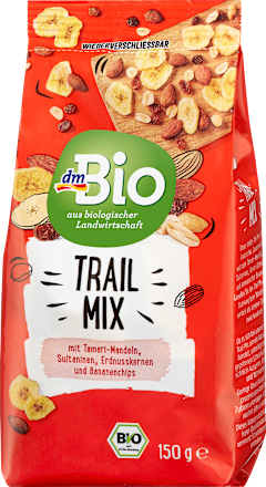 Bio oreškov in suhega sadja Trail Mix dmBio