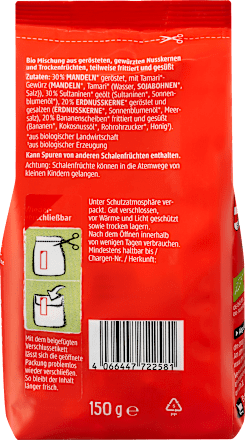 Bio oreškov in suhega sadja Trail Mix dmBio