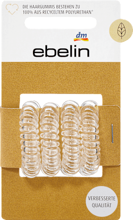 Haargummis Spirale klein transparent ebelin