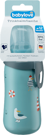 Trinkhalmflasche türkis, 330 ml babylove